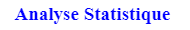 analyse statistique